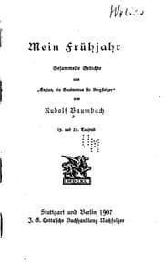 Tapa de Mein Frühjahr: Gesammelte Gedichte aus"enzian, ein Gaudeamus für Bergsteiger"