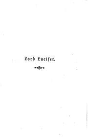 Tapa de Lord Lucifer: Ein Lustspiel in fünf Aufzügen