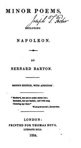 Tapa de Minor Poems, Including Napoleon