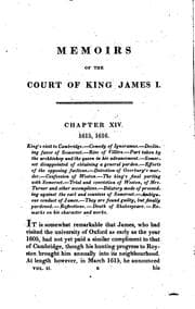 Tapa de Memoirs of the court of King James the First