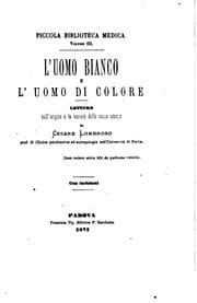Tapa de L'uomo bianco e l'uomo di colore, letture sull' origine e le varietà delle razze umane