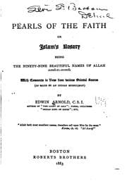 Tapa de Pearls of the Faith, Or, Islam's Rosary: Being the Ninety-Nine Beautiful Names of Allah (Asmâ-el ..