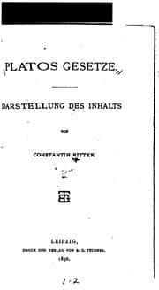 Tapa de Platos Gesetze: Kommentar zum griechischen Text