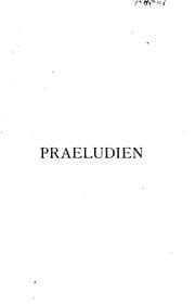 Tapa de Praeludien: Ein Essaybuch