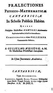 Tapa de Praelectiones physico-mathematicae Cantabrigiae in scholis publicis habitae: Quibus philosophia ..