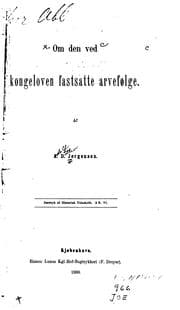 Tapa de Om den ved kongeloven fastsatte arvefølge