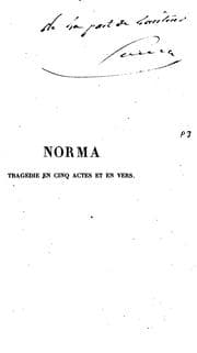 Tapa de Norma: tragédie en cinq actes et en vers ..
