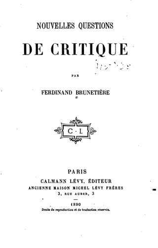 Tapa de Nouvelles questios de critique