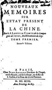 Tapa de Nouveaux mémoires sur l'état présent de la Chine
