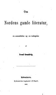 Tapa de Om Nordens gamle literatur, en anmældelse og en indsigelse.: en anmældelse ..