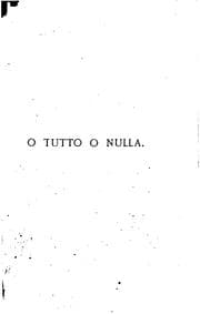 Tapa de O tutto o nulla, romanzo ..