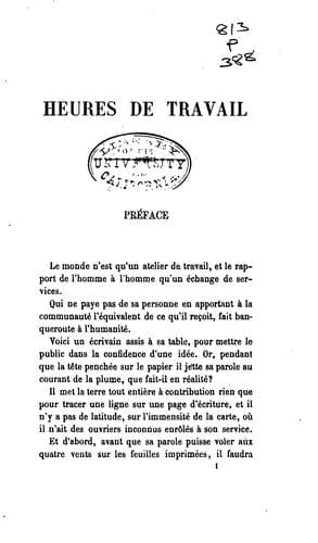 Tapa de Nouvelles heures de travail