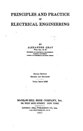 Tapa de Principles and Practice of Electrical Engineering