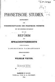 Tapa de Phonetische Studien: Zeitschrift für wissenschaftliche und praktische Phonetik
