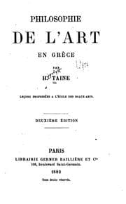 Tapa de Philosophie de l'art en Gréce