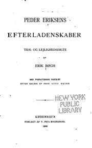 Tapa de Peder Eriksens Efterladenskaber: Tids- og Lejlighedsdigte