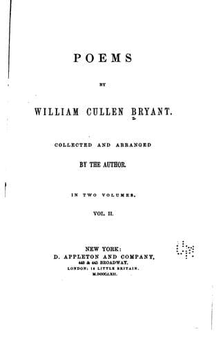 Tapa de Poems, by William Cullen Bryant