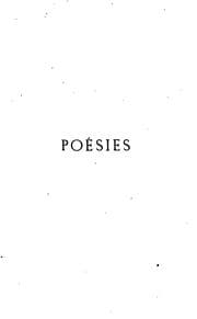 Tapa de Poésies, 1864-1872: (1864-1872)
