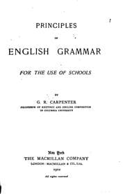 Tapa de Principles of English Grammar for the Use of Schools