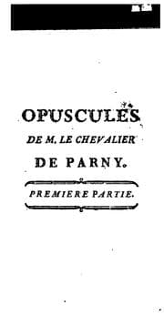 Tapa de Opuscules de M. le chev de Parny
