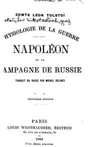 Tapa de Physiologie de la guerre: Napoléon et la campagne de Russie