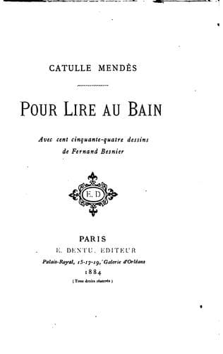 Tapa de Pour lire au bain