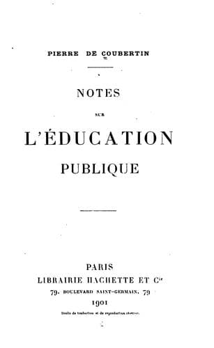 Tapa de Notes sur l'éducation publique