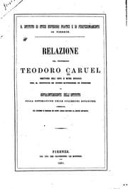 Tapa de Relazione del direttore dell' orto e museo botanico del R. Istituto di studi superiori in ..