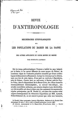 Tapa de Revue d'anthropologie