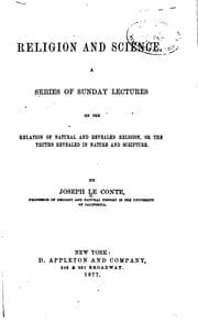 Tapa de Religion and Science: A Series of Sunday Lectures on the Relation of Natural ..