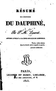 Tapa de Résumé de l'histoire du Dauphiné