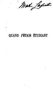 Tapa de Quand j'étais étudiant