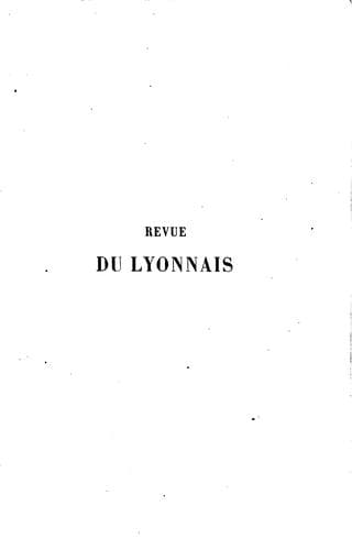 Tapa de Revue du Lyonnais