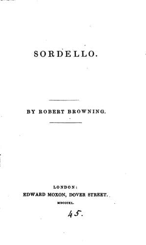Tapa de Sordello [a poem]