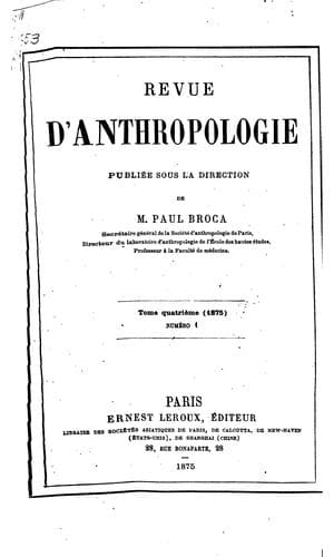 Tapa de Revue d'anthropologie