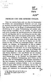 Tapa de Proklos und der epische Cyclus