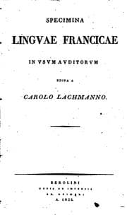 Tapa de Specimina linguae francicae in usum auditorum