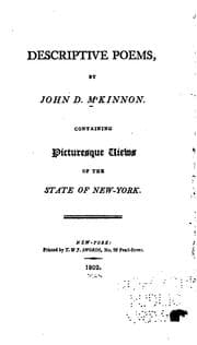 Tapa de Descriptive Poems: Containing Picturesque Views of the State of New York