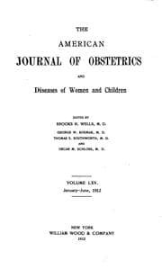 Tapa de The American Journal of Obstetrics and Diseases of Women and Children