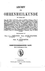 Tapa de Archiv für Ohrenheilkunde