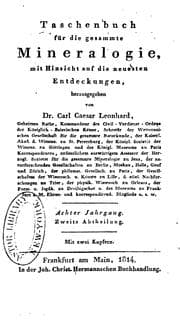 Tapa de Taschenbuch für die gesammte Mineralogie