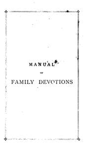 Tapa de Manual of family devotions, arranged from the Book of common prayer by A. Duncombe