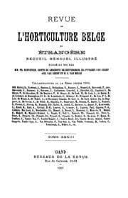 Tapa de Revue de l'horticulture belge et étrangére