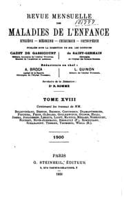 Tapa de Revue mensuelle des maladies de l'enfance