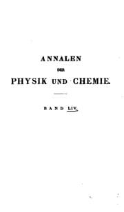 Tapa de Annalen der Physik und Chemie