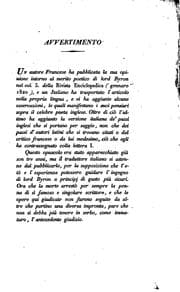 Tapa de Opinioni di un francese e di un italiano sul merito poetico di Lord Byron