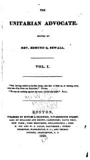 Tapa de The Unitarian Advocate