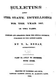 Tapa de Bulletins and Other State Intelligence