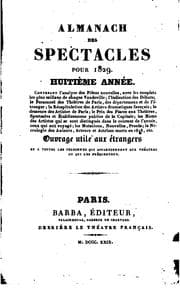 Tapa de Almanach des spectacles