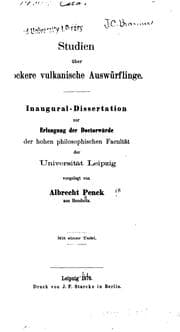 Tapa de Studien über lockere vulkanische Auswürflinge..